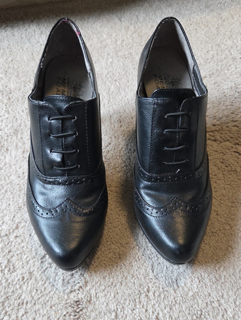 Life Stride Velocity Flex Memory Foam Heeled Oxfords, Black